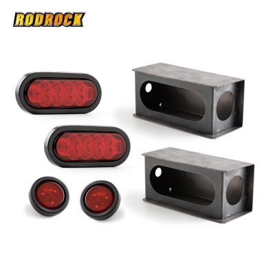 6" LED TRAILER TAIL LIGHT KIT W/ GUARD BOX SIDE MARKER LIGHT CLEARANCE LIGHT