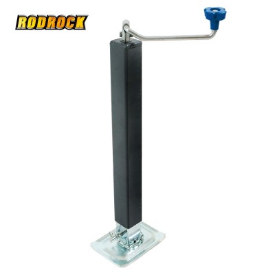 7000lb. 15" Lift Square Trailer Jack Topwind Solid Handle w/ Zinc plated Drop Leg