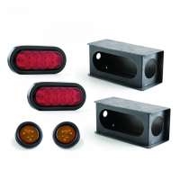 6" LED TRAILER TAIL LIGHT KIT W/ GUARD BOX SIDE MARKER LIGHT CLEARANCE LIGHT