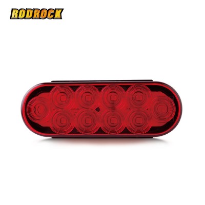 LED TRAILER LIGHT - 6" OVAL  - STOP/TURN/TAIL- GROMMET MOUNT LED BOAT TRAILER LIGHTS